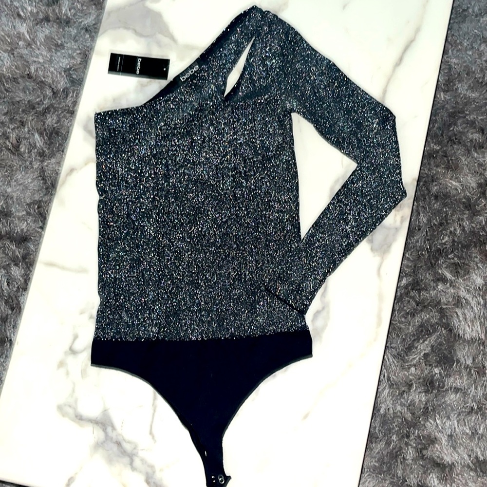 NWT Bebe Glitter Bodysuit Retails $49